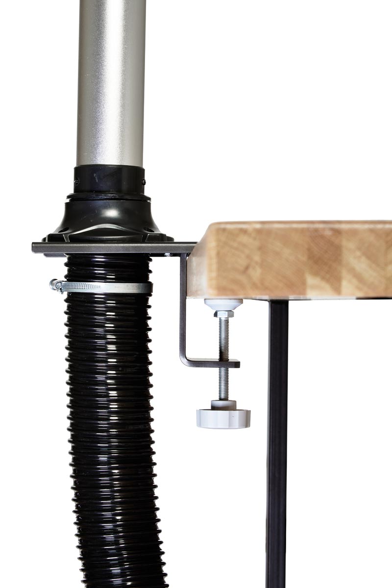 Комплект дымоуловителя ВАРП ВП25 с хим. фильтром, с шарнирным дымоприемником 63мм с крепл. к столу