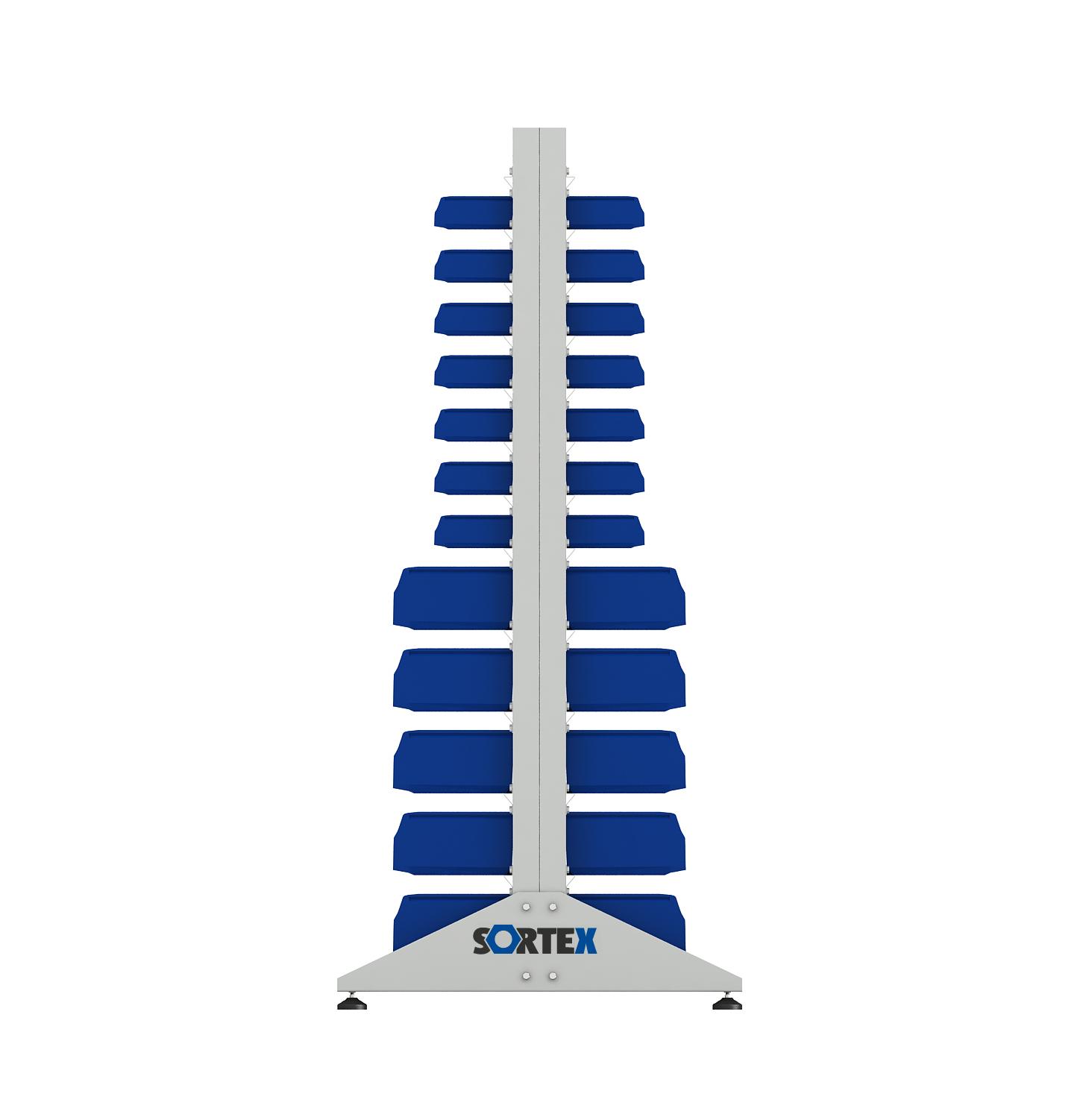 ER-00024045 Стеллаж для пластиковых лотков SORTEX двухсторонний 1800x1000x800.04